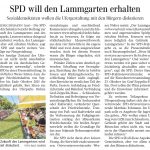 SPD will den Lammgarten erhalten