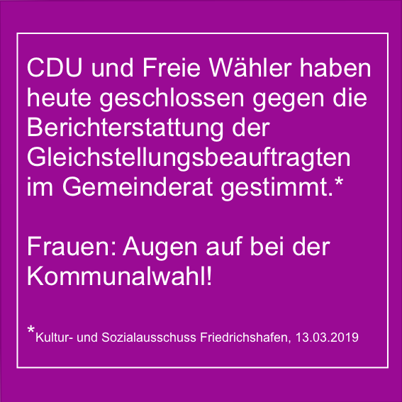 Die Bedeutung der Gleichstellung in Friedrichshafen